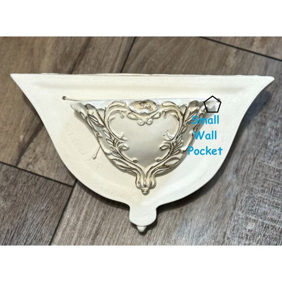 Vintage MCM Arnel's Ceramic Wall Planters Set Of 2 - Signed Decorative Floral De - Picture 8 of 12